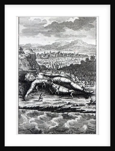 Gulliver captured by the Lilliputians by English School