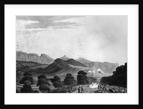 Part of the British Army forming before Port Louis, engraved by I. Clark, 1813 by (after) English School