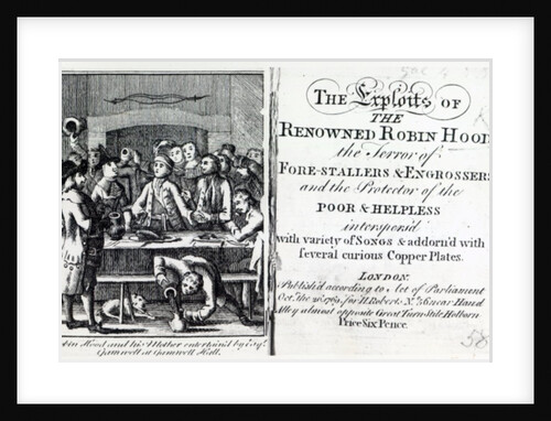 Robin Hood and his mother entertained by Esq Gamnell at Gamnell Hall by English School