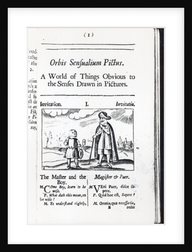 Introduction to 'Orbis Sensualium Pictus' by Comenius by English School