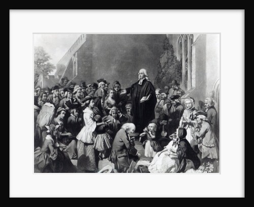 John Wesley preaching by English School
