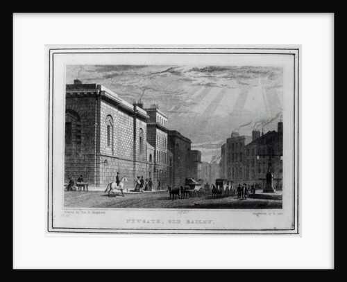Newgate prison and the Old Bailey by Thomas Hosmer Shepherd