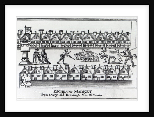 Escheape Market, after an original drawing from c.1598 by English School