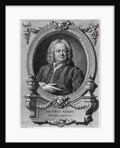 James Gibbs, engraved by Bernard Baron, 1747 by William (after) Hogarth