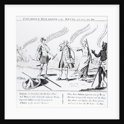 Cowardice Rewarded or the Devil will have his Due, 1756 by English School