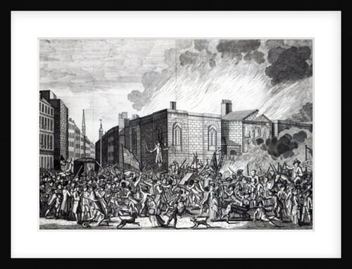 An exact representation of the Burning, Plundering and Destruction of Newgate by the Rioters on the memorable 7th June 1780 by Jefferyes Hammett O'Neale