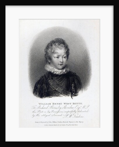 William Betty, 1805 by Peltro William Tomkins