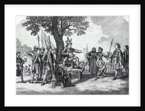 Robert Kett seated under the 'Tree of Reformation' receiving the King's messenger by Samuel Wale