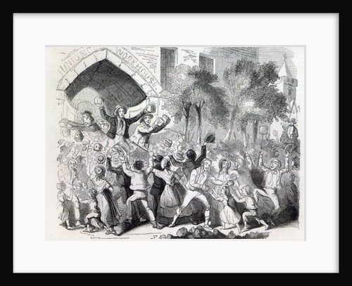 Attack on the Workhouse at Stockport in 1842 by English School