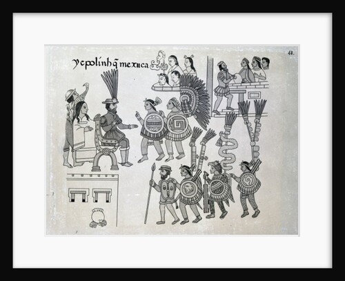 The last Aztec Emperor Cuauhtemoc surrenders by Spanish School