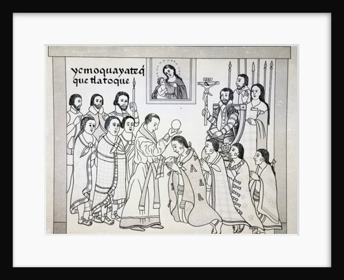 The Conversion of the Aztecs to Roman Catholicism by Spanish School