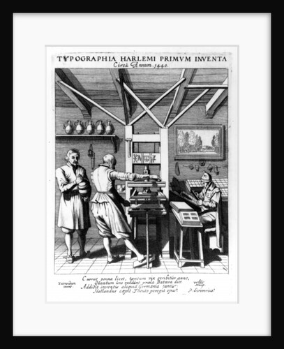 The bindery of Laurens Janszoon Koster by Pieter Jansz Saenredam (after)