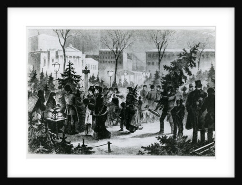 Christmas tree market in the Augustusplatz, Leipzig by German School