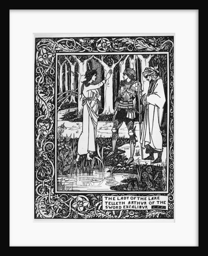 The Lady of the Lake telleth Arthur of the sword Excalibur, 1893-94 by Aubrey Beardsley