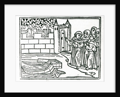 The monks depart Ireland in search of the island of Paradise by German School