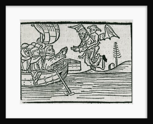 St. Brendan and the demon by German School