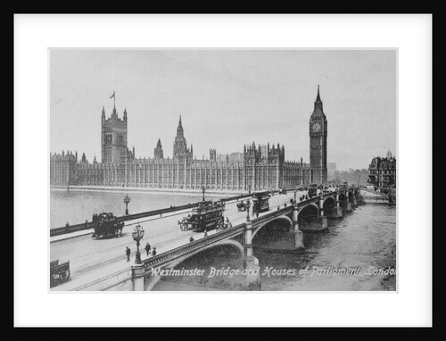 Westminster Bridge and the Houses of Parliament, c.1902 by English Photographer