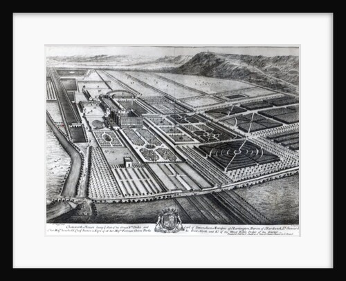 Chatsworth House, engraved by Johannes Kip by Leonard (after) Knyff