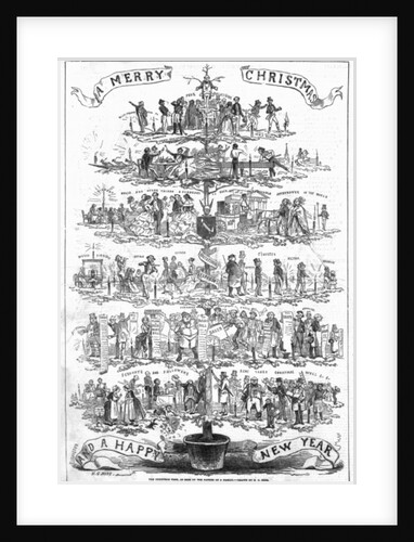 The Christmas Tree, as seen by the father of a family by English School