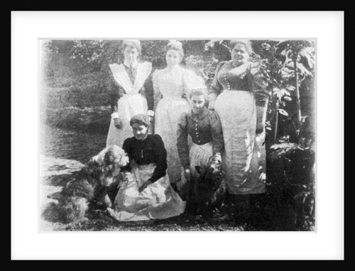 Sophia Farrell and maids, 1899 by English Photographer