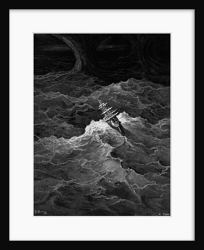 Ship in stormy sea, 1876 by Gustave Dore