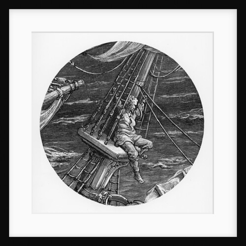The Mariner aloft in the poop of the ship by Gustave Dore