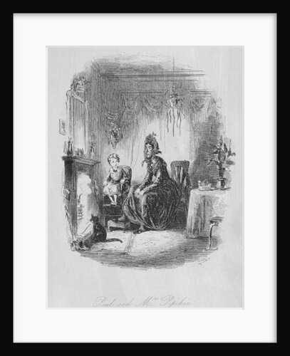 Paul and Mrs. Pipchin by Hablot Knight Browne