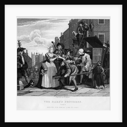 Scene IV: The Rake Arrested, Going to Court, 1735 by William Hogarth