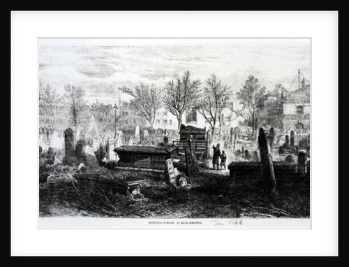 Bunhill Fields, January 1866 by English School