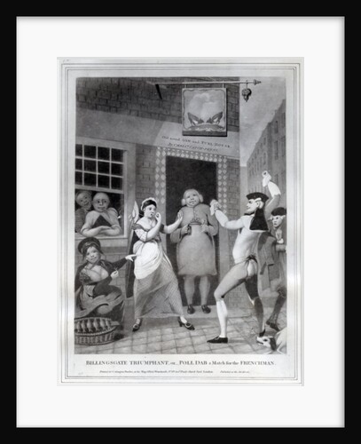 Billingsgate Triumphant, or- Poll Dab a Match for the Frenchman, 1775 by English School