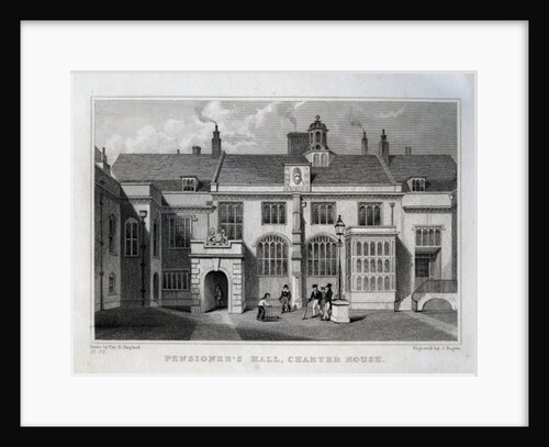 Pensioner's Hall, Charter House, engraved by John Rogers, 1830 by Thomas Hosmer Shepherd