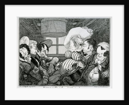 Dover Coach, 5 o'clock morning, etched by George Cruikshank, 1826 by Alfred (after) Crowquill