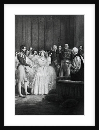 The wedding ceremony of Queen Victoria and Prince Albert on 10th February 1840 by English School