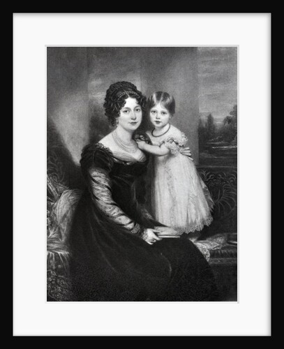 Queen Victoria as an infant with her mother the Duchess of Kent, c.1822 by English School