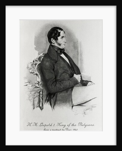 Leopold I, King of the Belgians, after a portrait of 1840 by Samuel Diez
