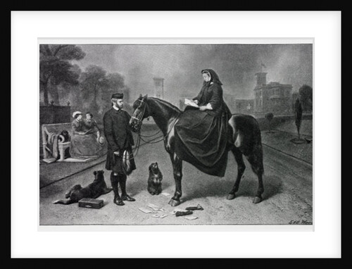 Queen Victoria at Osborne, after the painting of 1865 by Edwin (after) Landseer