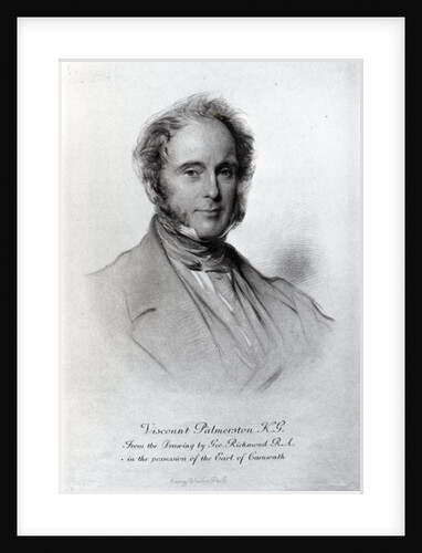 Viscount Palmerston, engraved by Emery Walker by George (after) Richmond