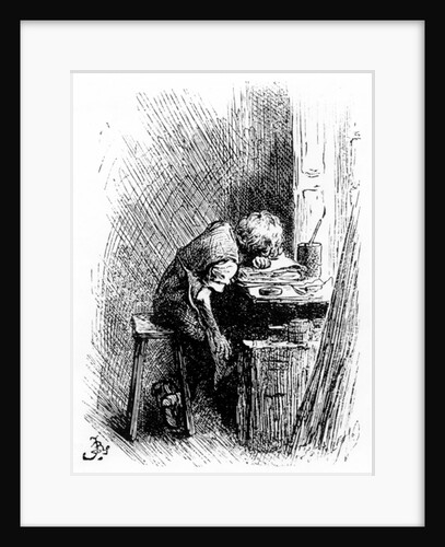 Charles Dickens at the Blacking Factory by Frederick (after) Barnard