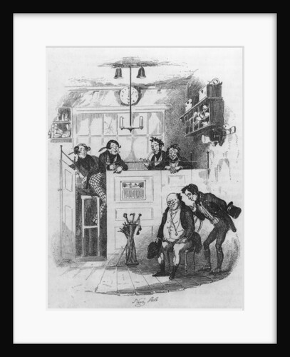 Mr. Pickwick and Sam in the attorney's office by Hablot Knight Browne