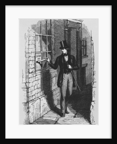 Dickens placing his first literary contribution in the editor's box by English School