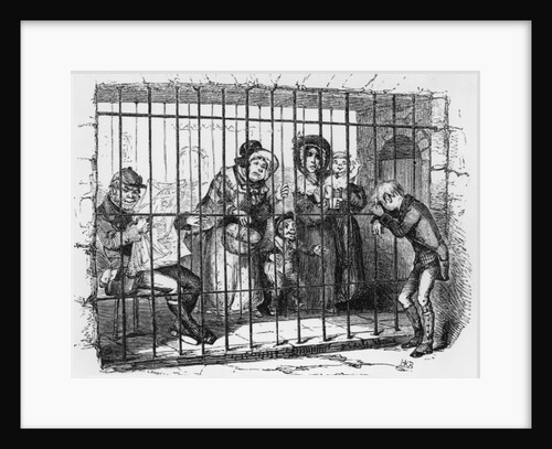 Kit in Jail by Hablot Knight Browne