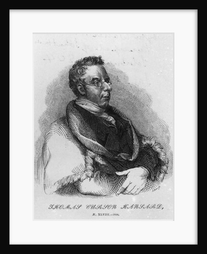 Thomas Curson Hansard, 1824 by English School