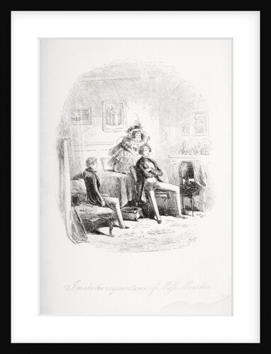 I make the acquaintance of Miss. Mowcher by Hablot Knight (1815-92) Browne
