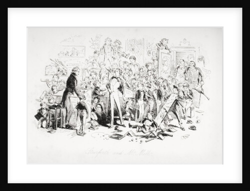 Steerforth and Mr. Mell by Hablot Knight Browne
