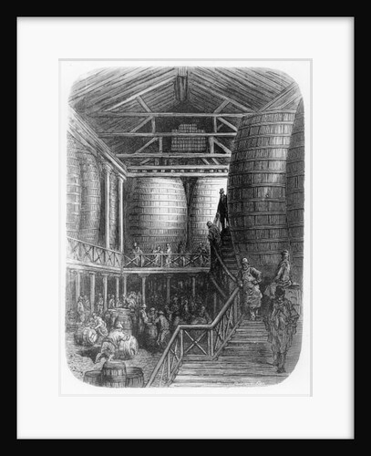 Large barrels in a brewery by Gustave Dore