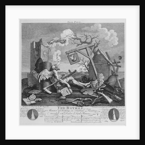Bathos, Manner of Sinking, in Sublime Paintings inscribed to the Dealers in Dark Pictures, 1764 by William Hogarth