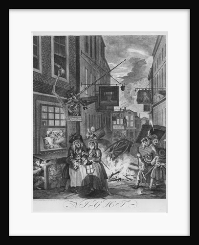 Times of the Day, Night, 1738 by William Hogarth