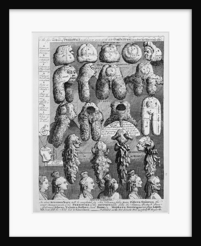 The Five Orders of Perriwigs, 1761 by William Hogarth