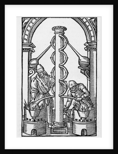 The Alchemist at Work by French School