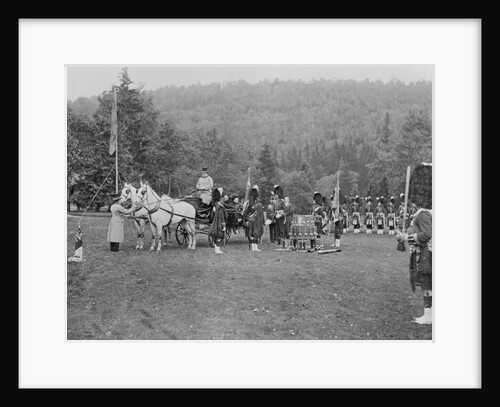 Queen Victoria presenting colours to the Cameron Highlanders, 1873 by English Photographer
